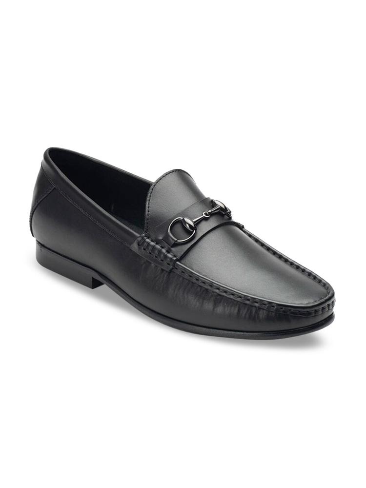 Heel & Buckle London Men Black Solid Leather Formal Loafers