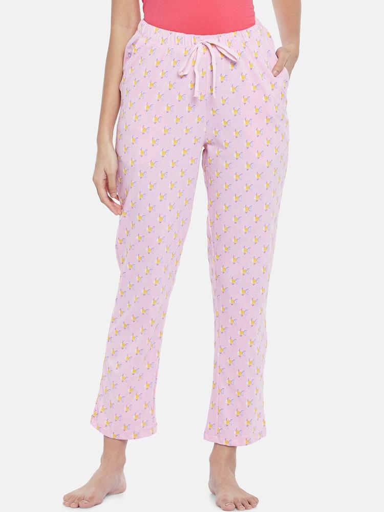 Dreamz by Pantaloons Women Pink Cotton Printed Lounge pants