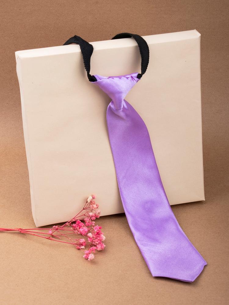 Arendelle Boys Purple Satin Adjustable Skinny Tie