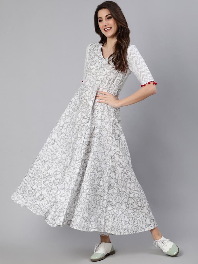 antaran White Floral Maxi Dress