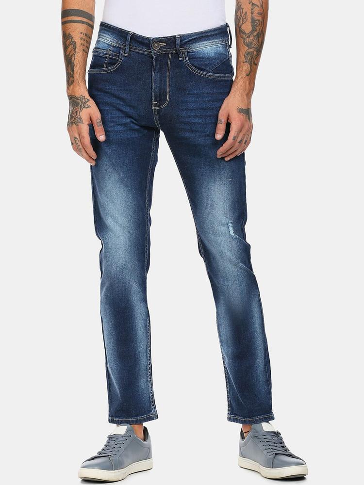 Colt Men Blue Slim Fit Heavy Fade Jeans