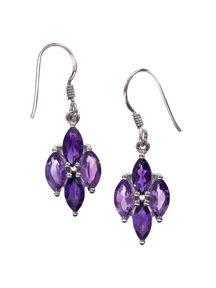 HIFLYER JEWELS Purple Contemporary Drop Earrings