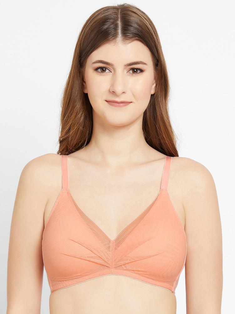 Wacoal Pink Non-Wired Lightly Padded Rapid-Dry Lace Bra