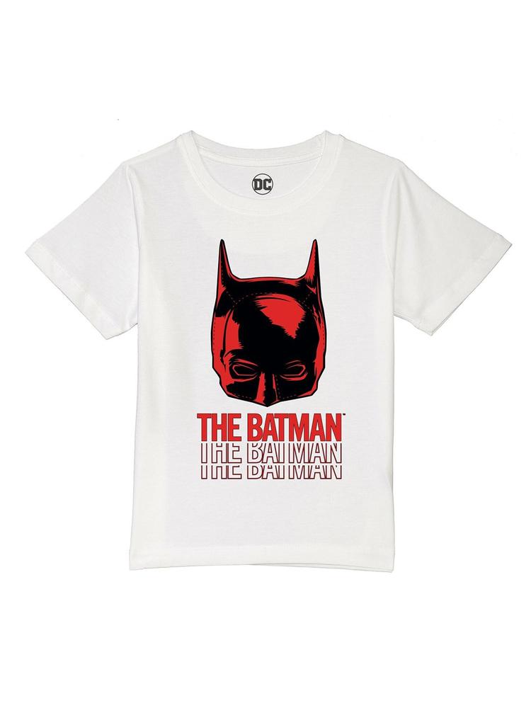 DC by Wear Your Mind Boys White Batman Printed T-shirt