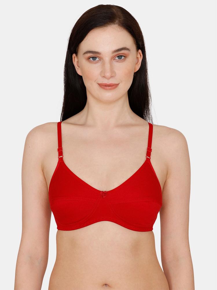 Coucou by Zivame Red Solid Non-Padded T-Shirt Bra