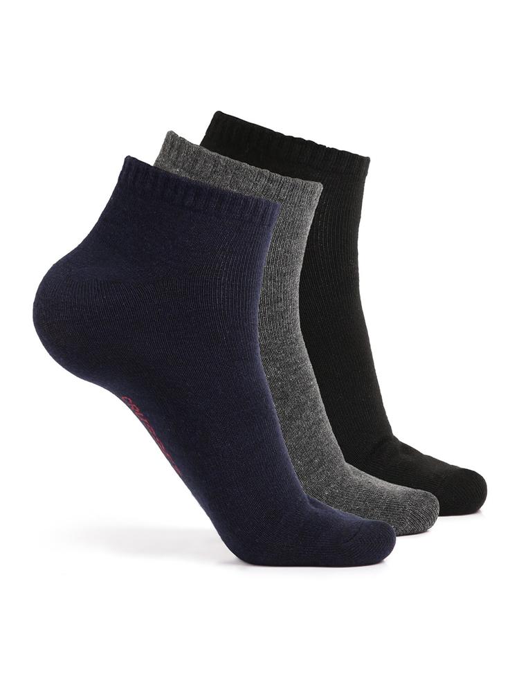 CRUSSET Men Pack Of 3 Assorted Ankle Length Socks