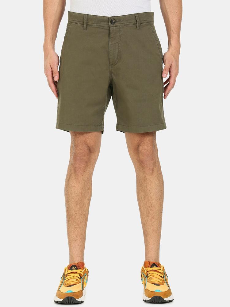 Aeropostale Men Green Shorts