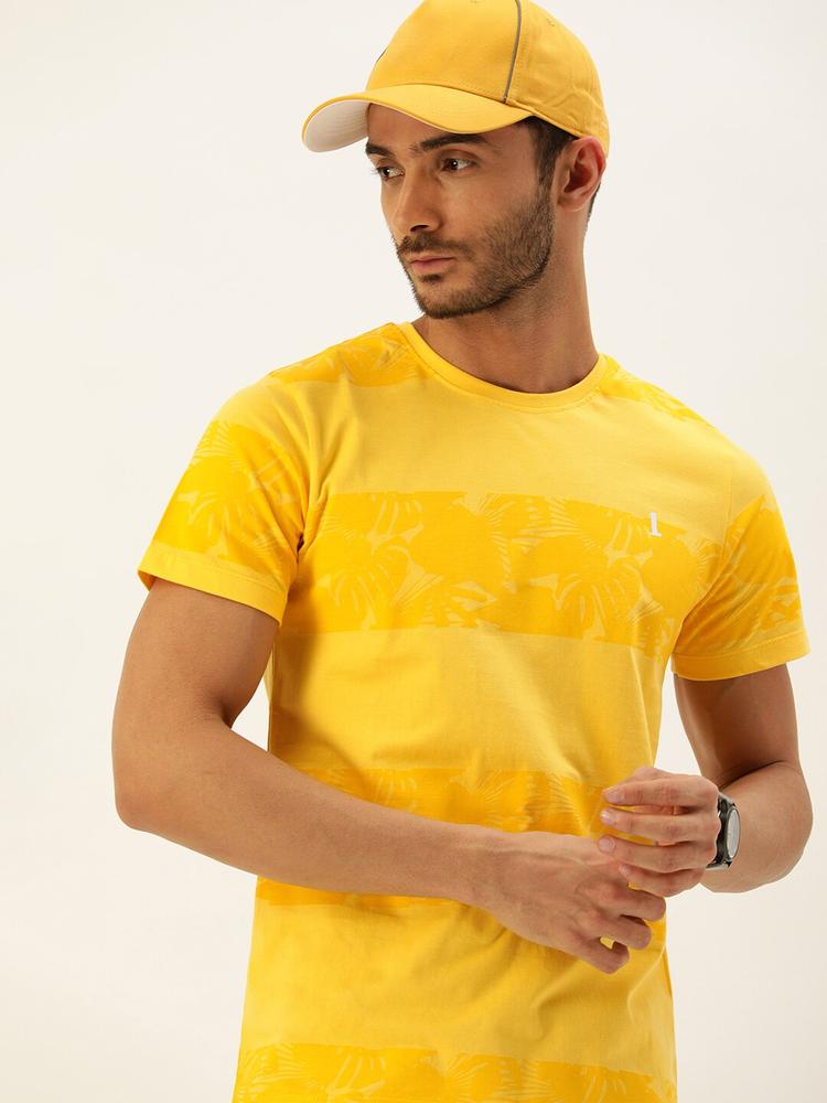 SINGLE Men Yellow T-shirt