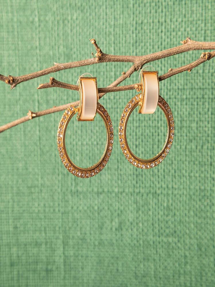 Jewelz Gold-Plated Contemporary Hoop Earrings