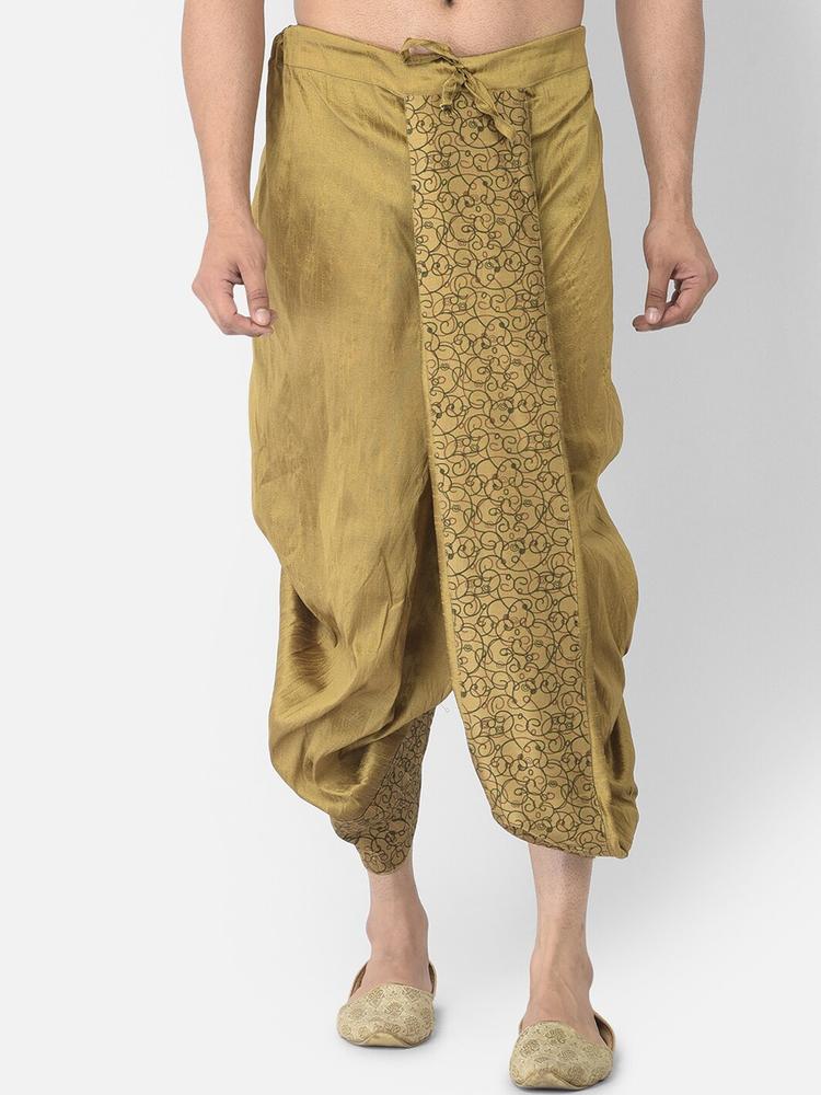DEYANN Men Camel-Brown Ethnic Motifs Printed Dhoti Pants