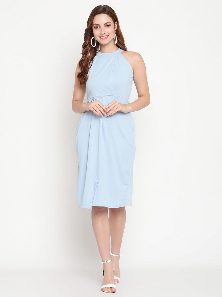 Sugathari Blue A-Line Dress