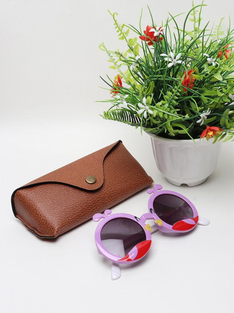 FROGGY Unisex Kids Black Lens & Purple Oversized Sunglasses with UV Protected Lens
