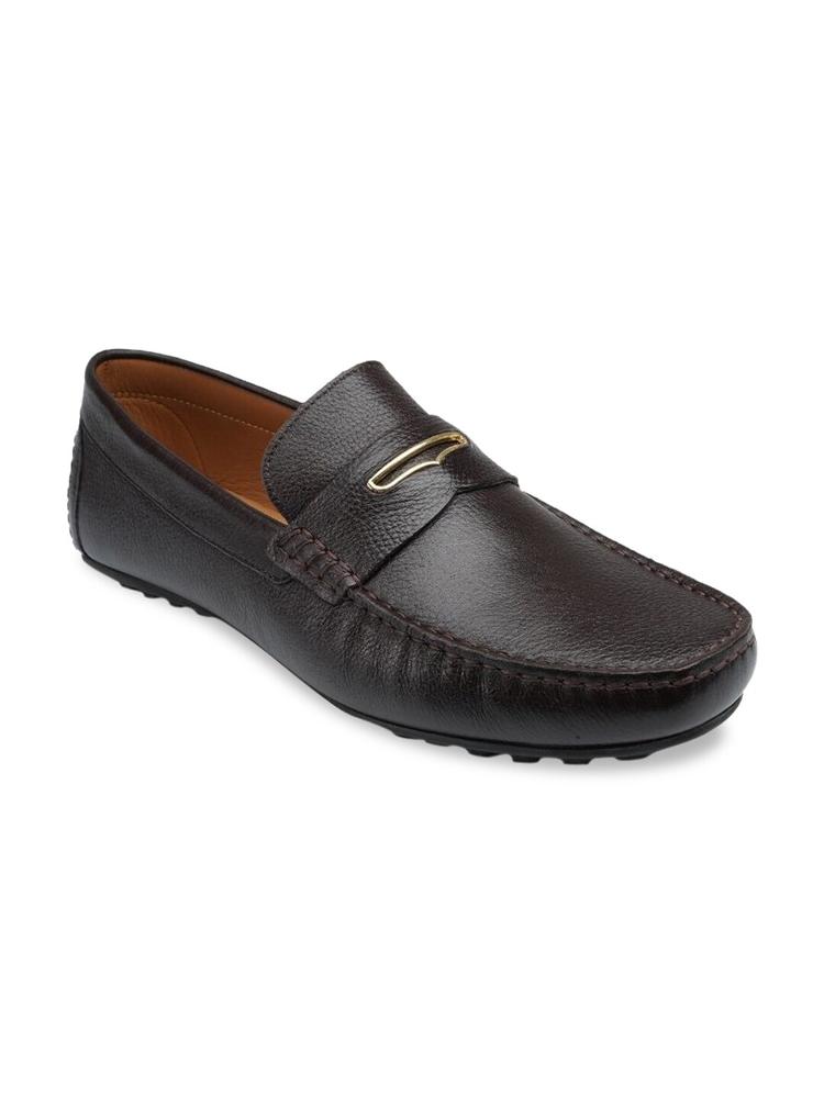 RAPAWALK Men Brown Solid Formal Loafers