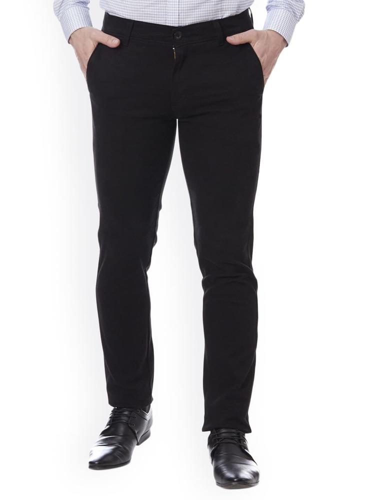 TAHVO Men Black Comfort Trousers