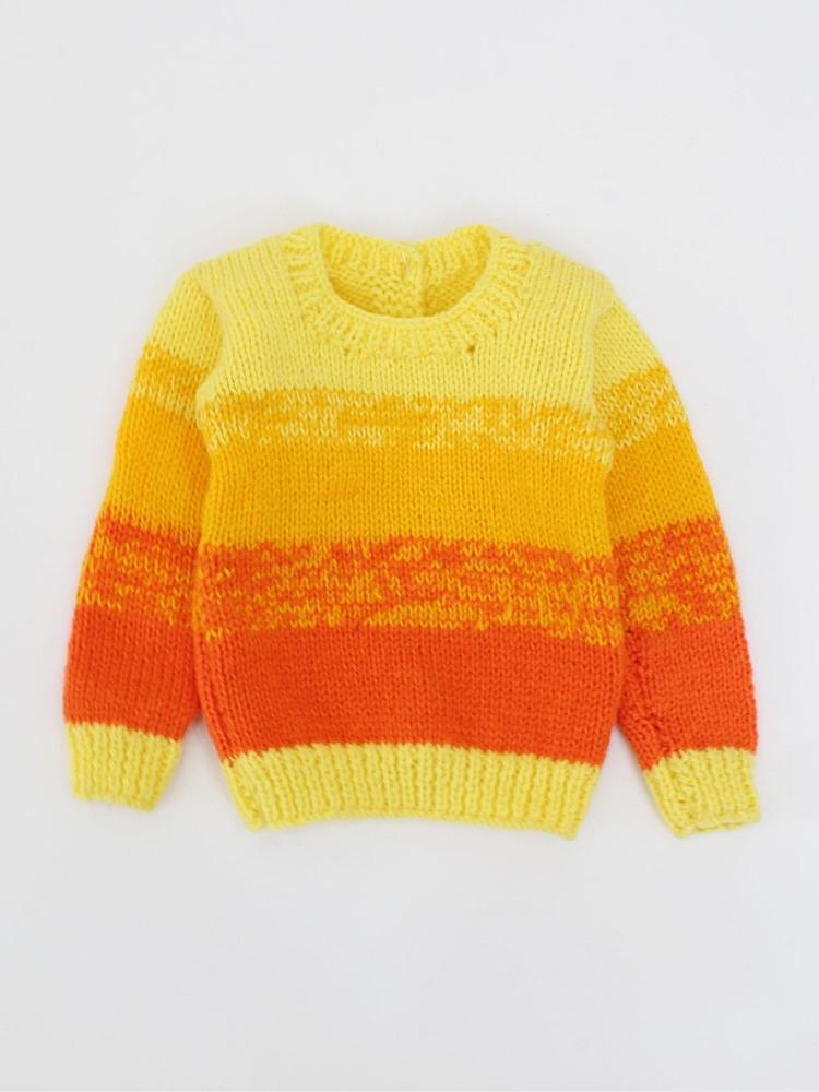 Woonie Unisex Kids Orange Sweaters