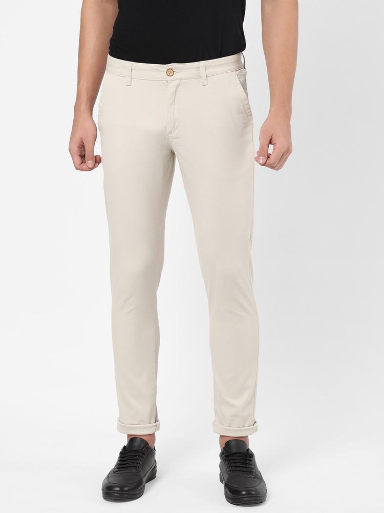 AD By Arvind Men Beige Trousers