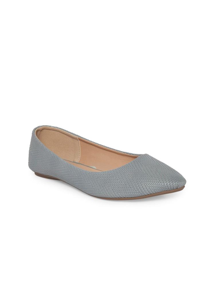 Forever Glam by Pantaloons Women Blue Textured Ballerinas Flats