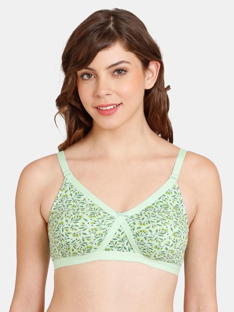 Rosaline by Zivame Women  Green Floral Casual Non -Wired  Bra