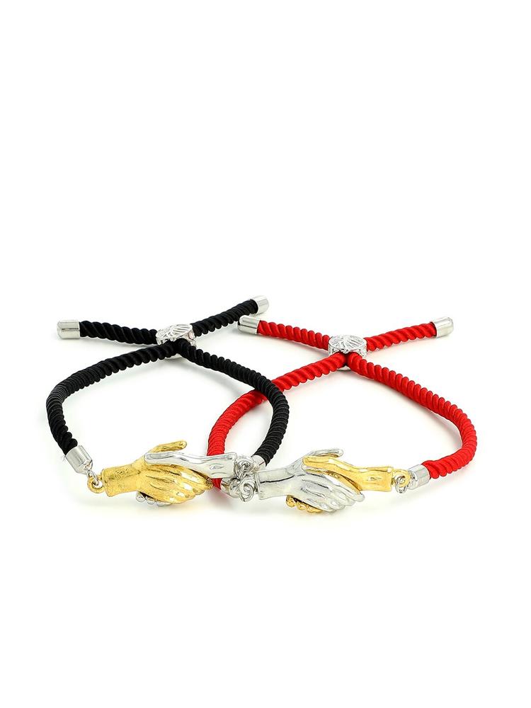 EL REGALO Pack of 2 Unisex Gold-Plated Couple and Friends Bracelet