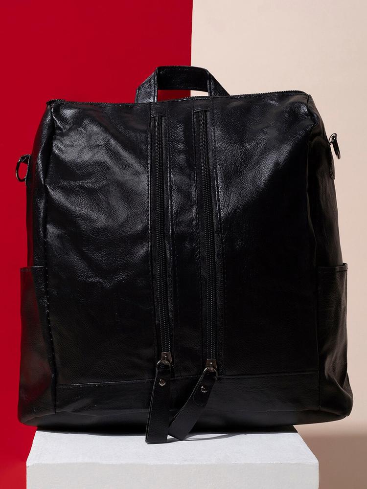 HAUTE SAUCE by  Campus Sutra Women Black Backpacks
