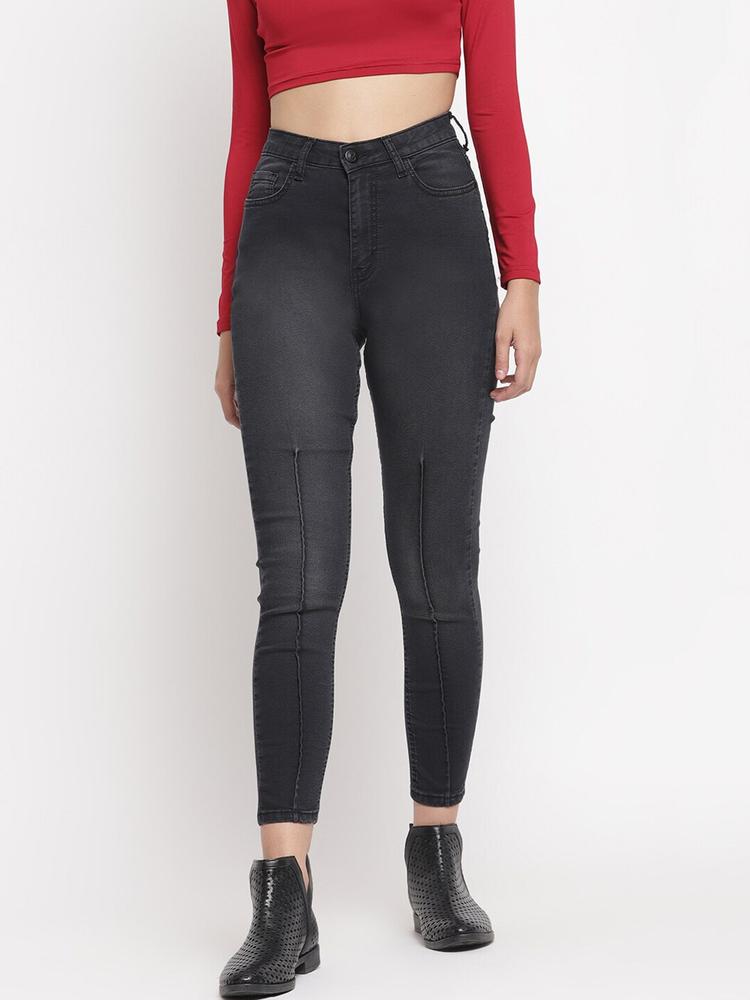 Belliskey Women Black Slim Fit High-Rise Mildly  Stretchable Solid  Jeans