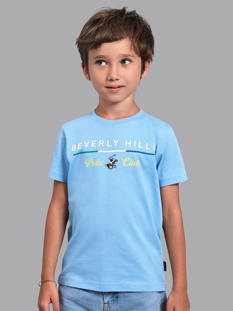 Beverly Hills Polo Club Boys Blue Printed T-shirt
