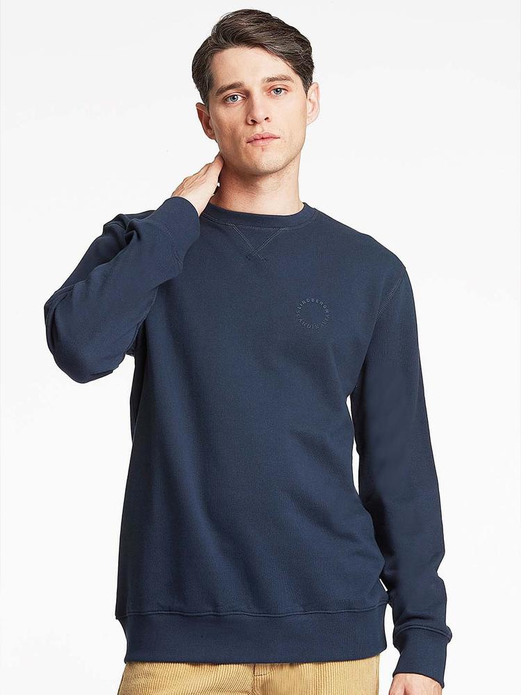 LINDBERGH Men Navy Blue Solid Sweatshirt