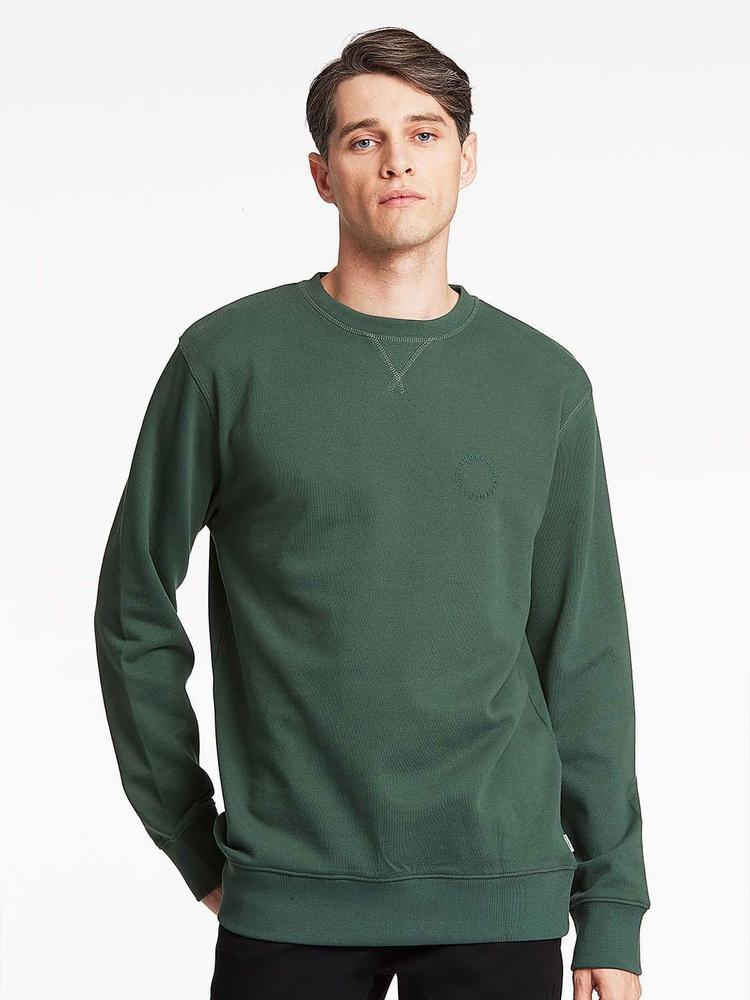 LINDBERGH Men Green Solid Relaxed Fit Sweatshirt
