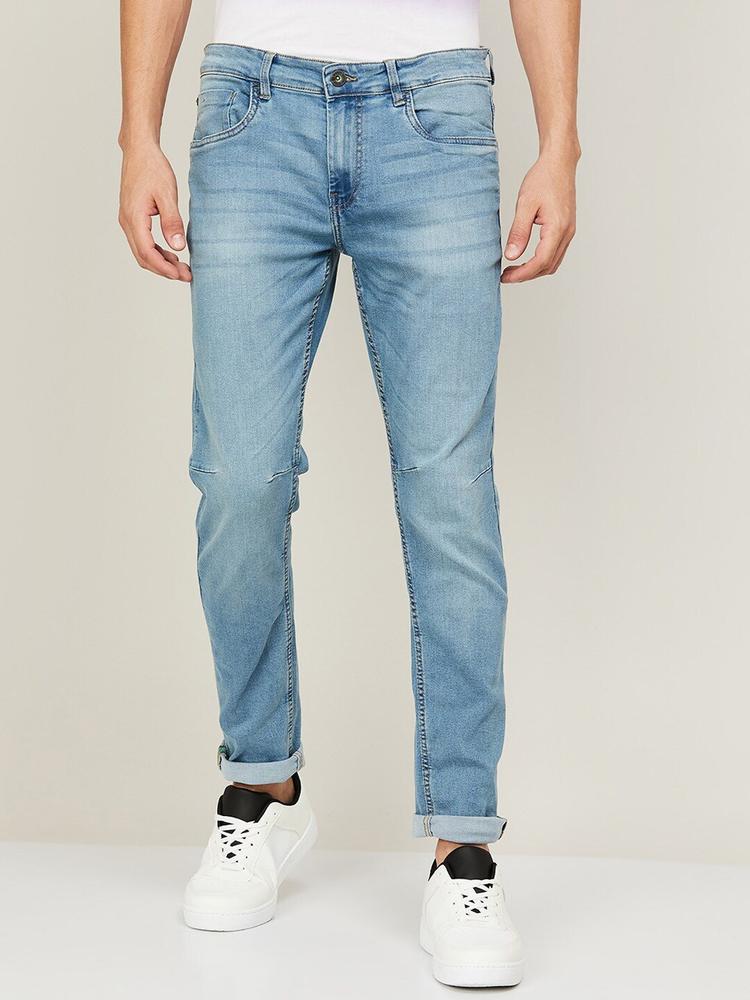 Bossini Men Blue Tapered Fit Light Fade Mid-Rise Jeans