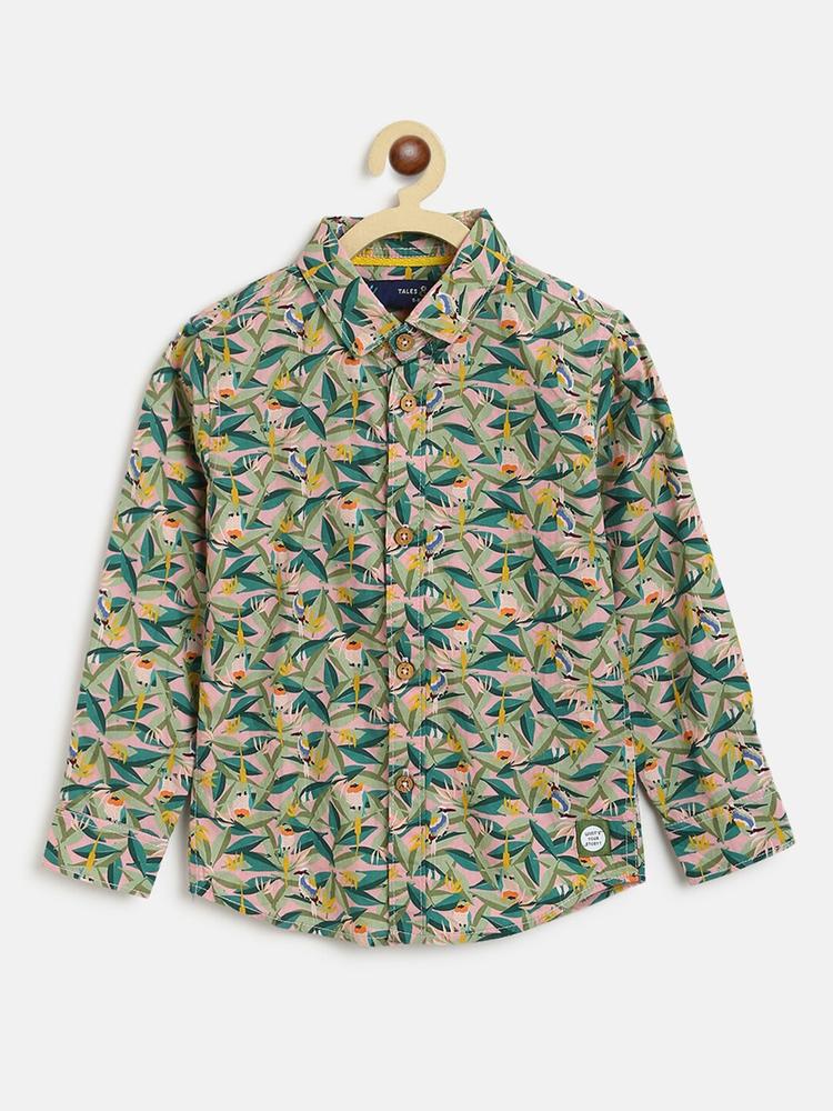 TALES & STORIES Boys Multicoloured Printed Casual Shirt