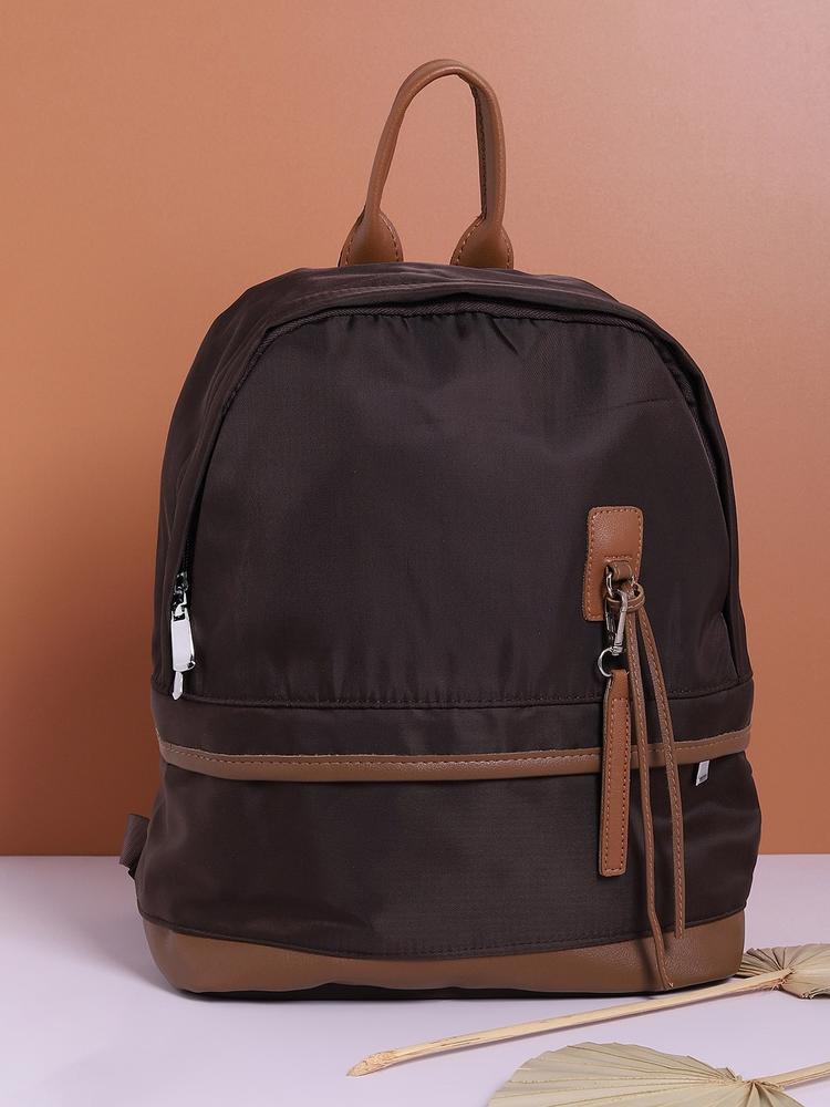 HAUTE SAUCE by Campus Sutra Women Brown Backpack