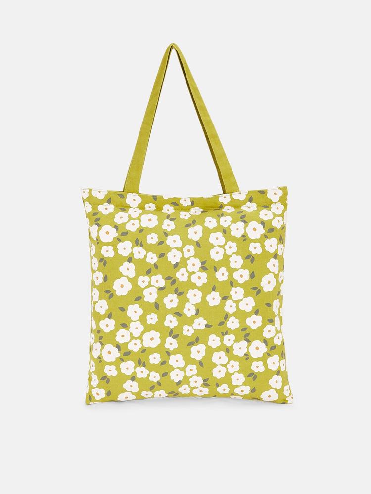 Forever Glam by Pantaloons Green Floral Printed Oversized Shopper Tote Bag