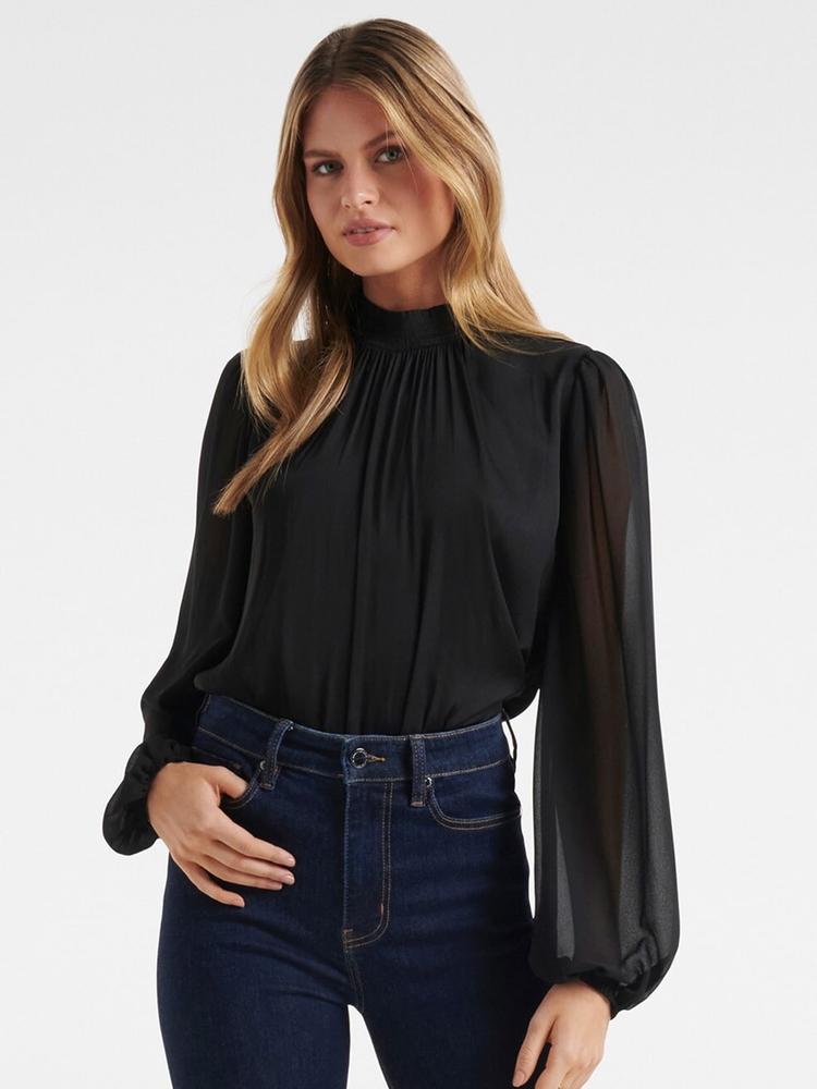Forever New Woman Solid High Neck Top