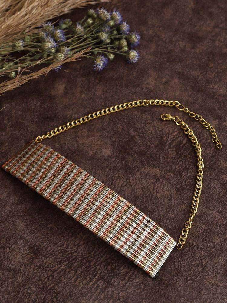 VENI Copper-Toned Brass Necklace