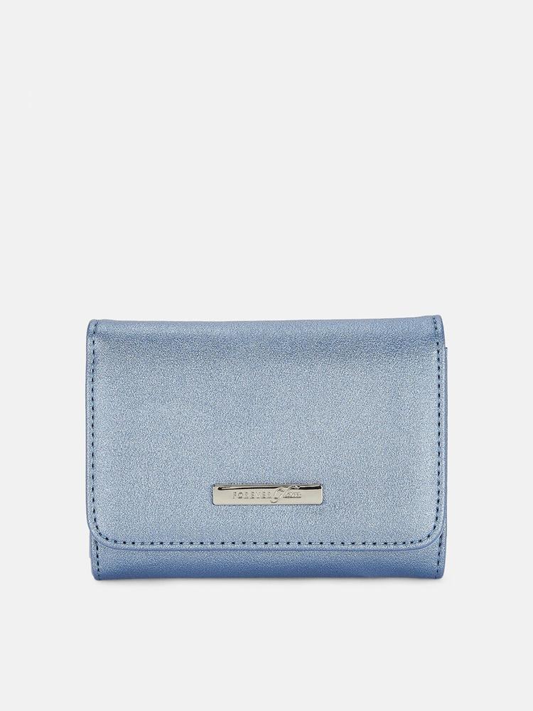 Forever Glam by Pantaloons Women Blue PU Envelope