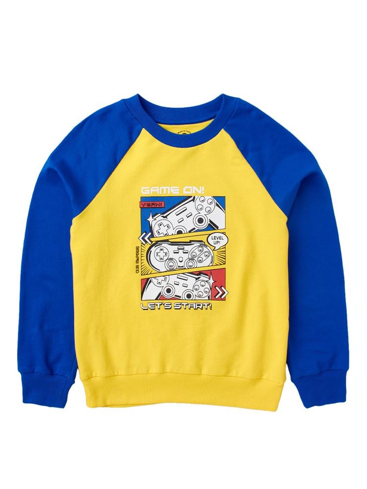 Cub McPaws Boys Yellow Cotton Printed Sweatshirt