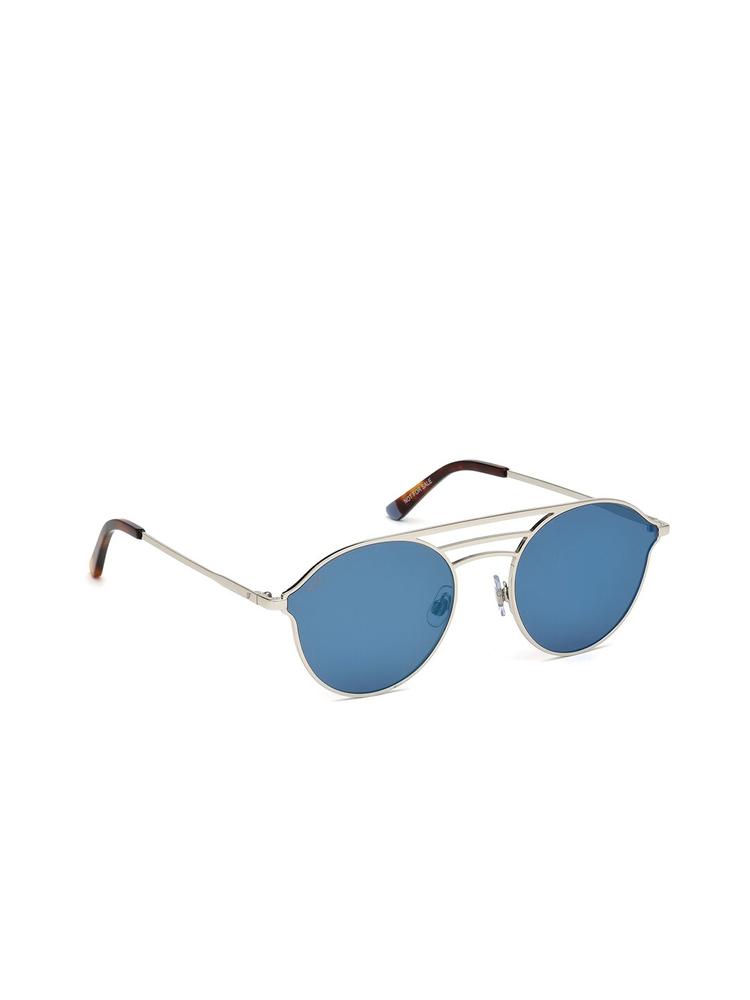 WEB EYEWEAR Unisex Round Sunglasses WE0207 55 16X-Blue