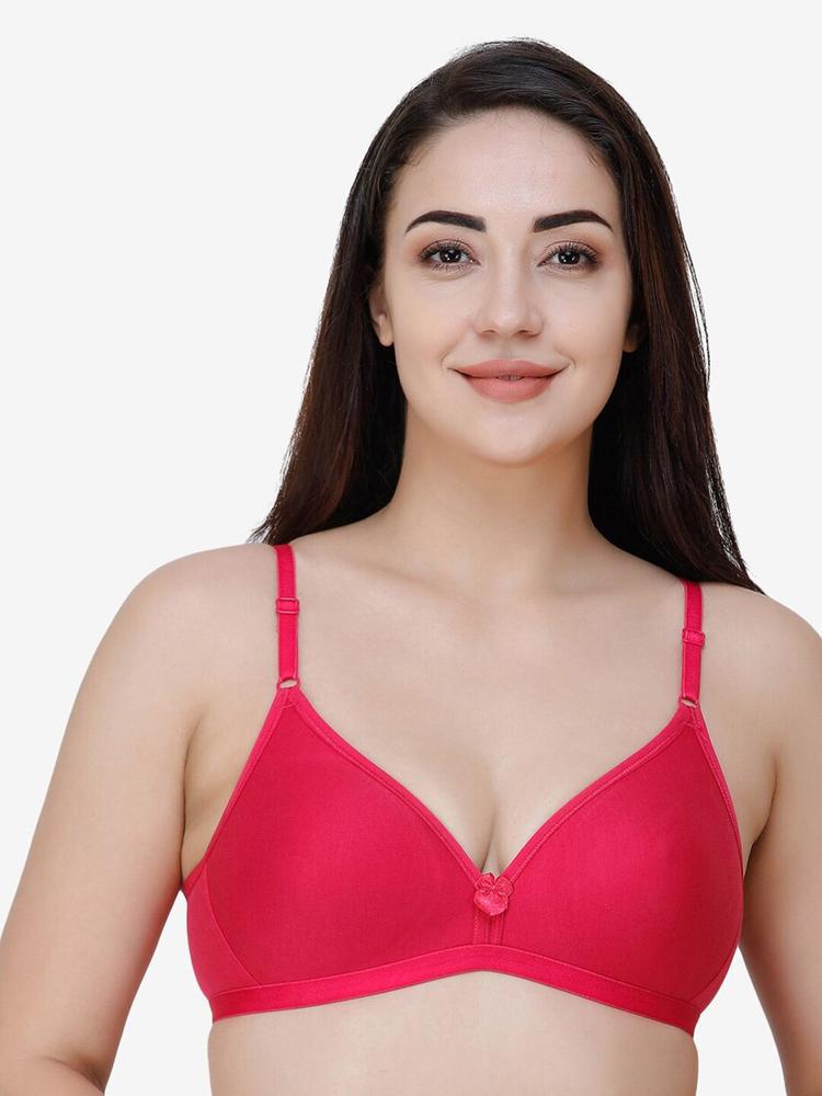 College Girl Non Padded Seamless T-shirt Bra CG-Softy-Rani-Hot Pink