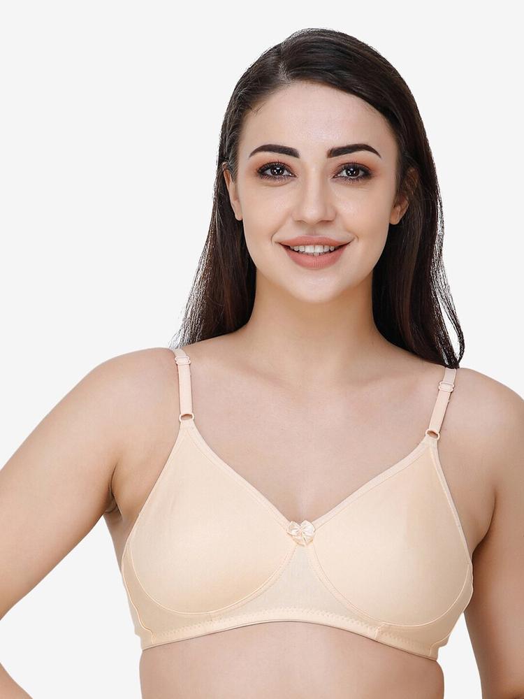 College Girl Solid Cotton Non Padded T-shirt Bra