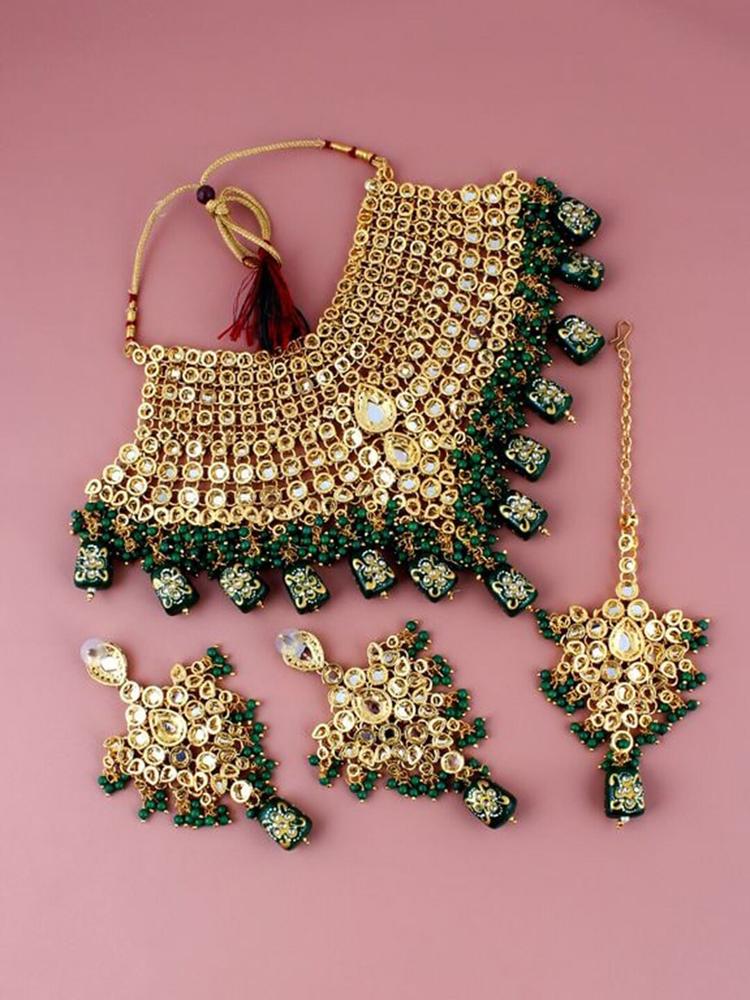LUCKY JEWELLERY Women Kundan Jewellery Set