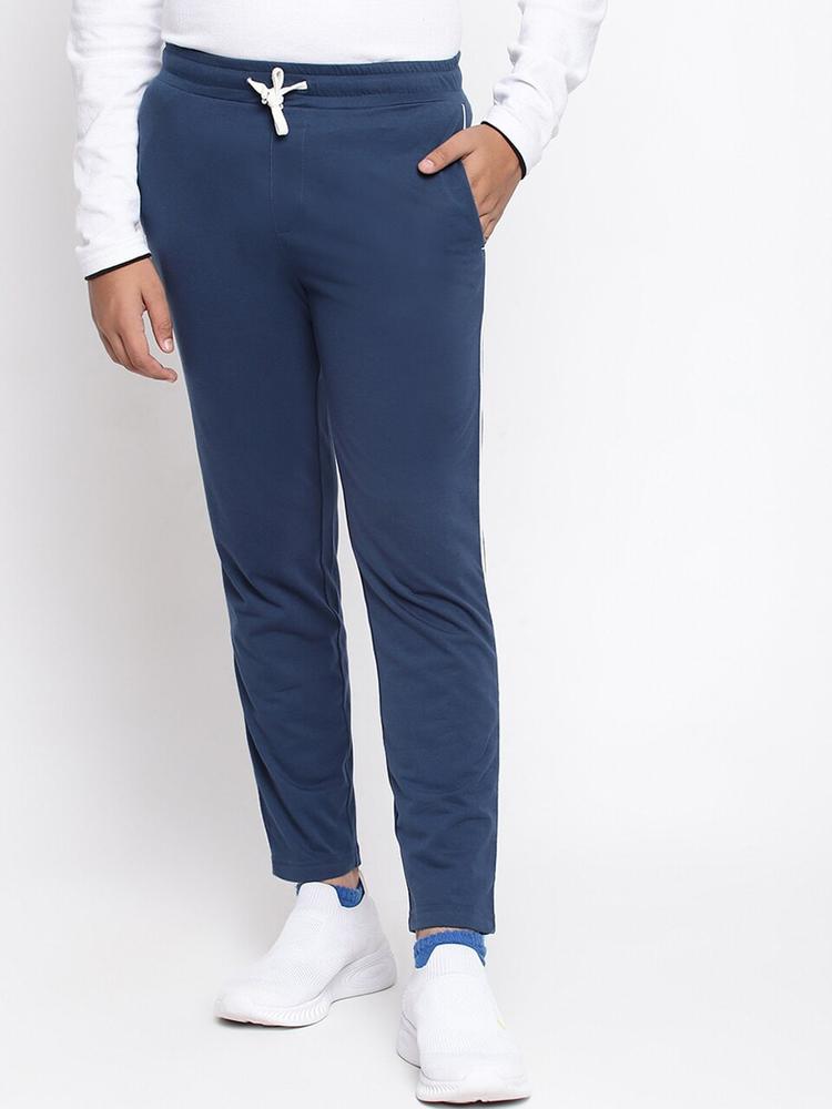 Lil Tomatoes Boys Blue Solid Track Pants