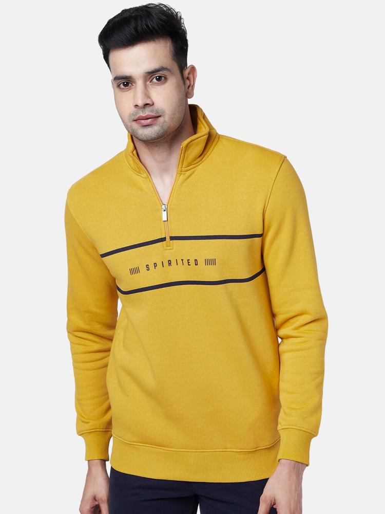 BYFORD by Pantaloons Men Yellow Printed Sweatshirt