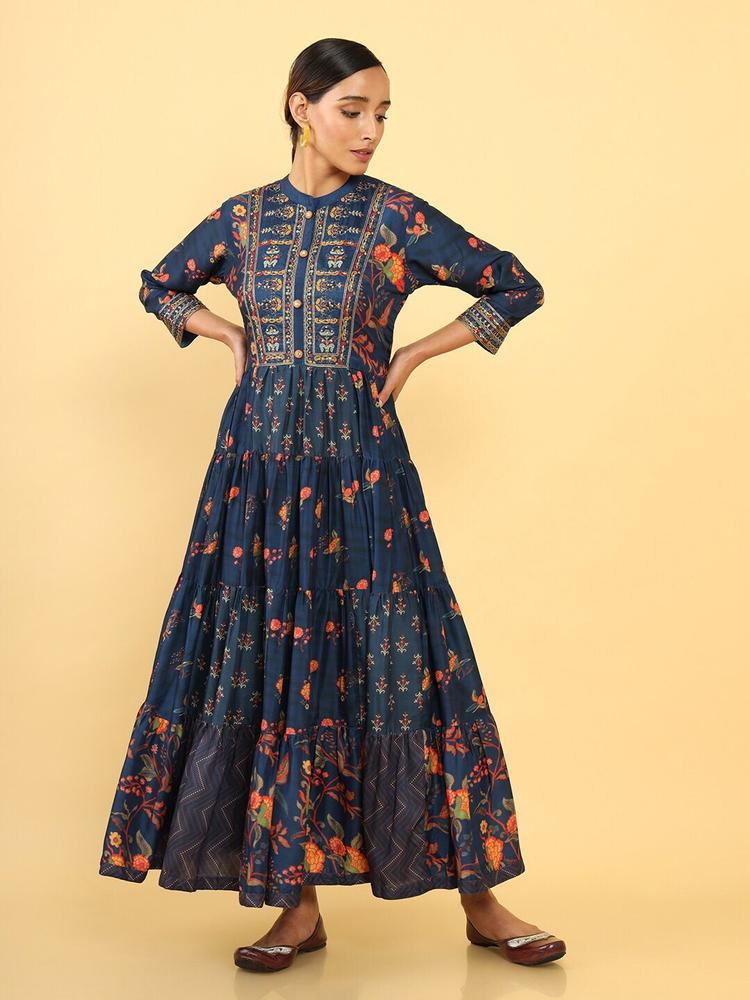 Soch Women Floral Printed Ethnic Maxi Maxi Dress