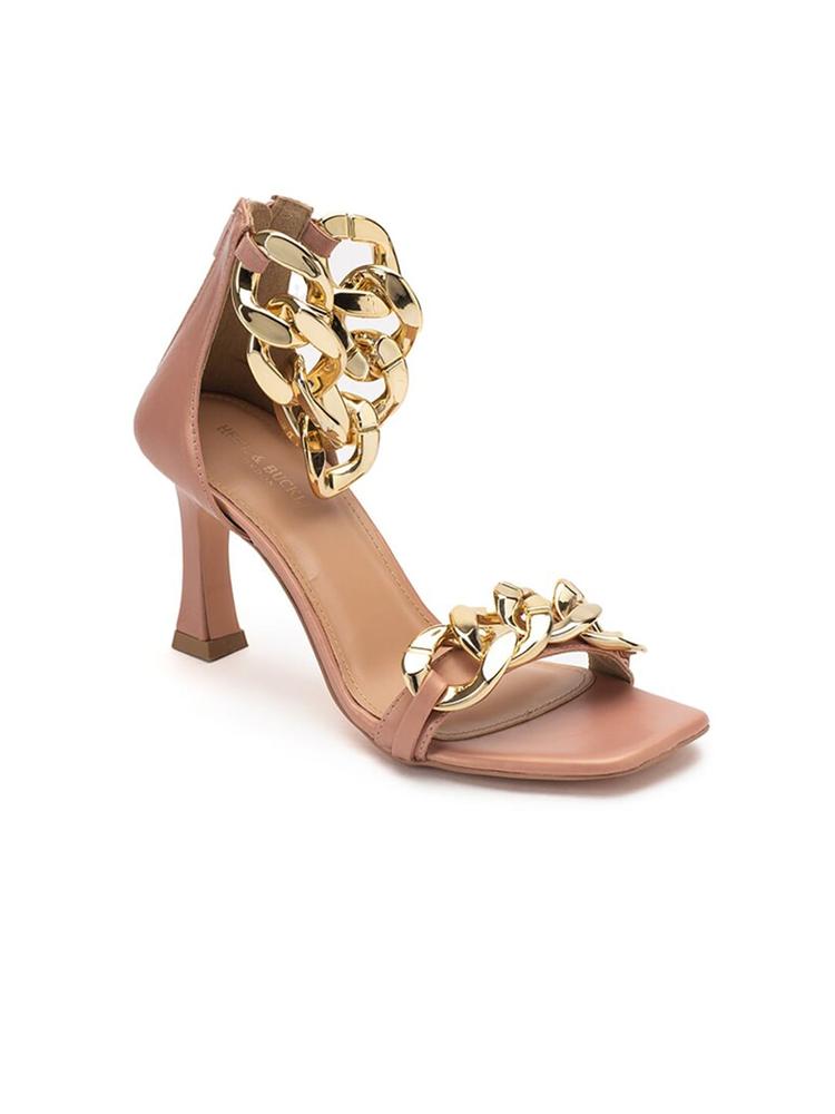Heel & Buckle London Gold Embellished Party Stiletto Heels