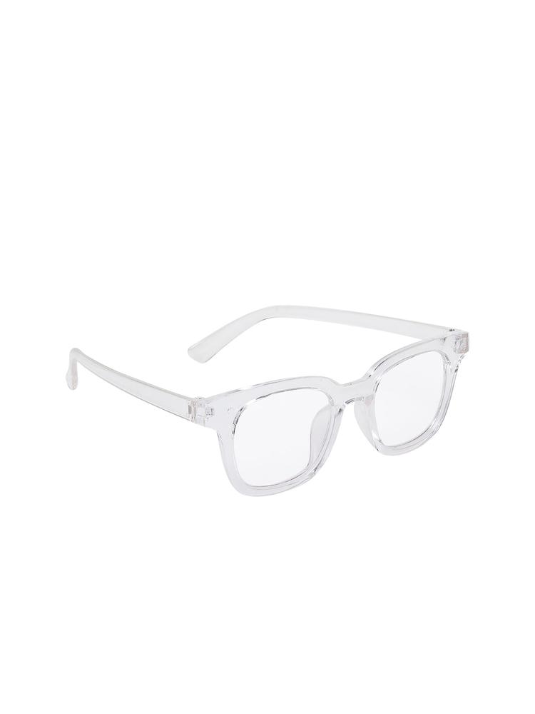 ALIGATORR Unisex Clear Lens & White Wayfarer Sunglasses with UV Protected Lens