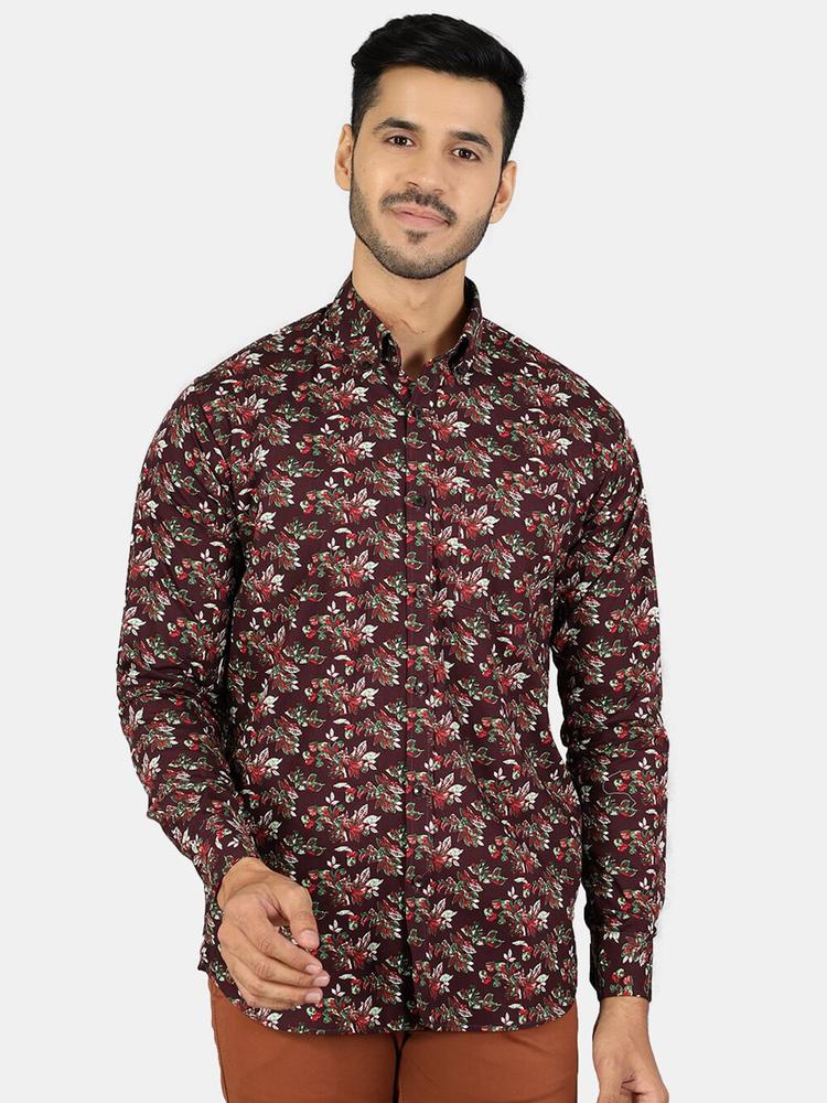 Wintage Men Multicoloured Classic Floral Printed Pure Cotton Casual Shirt