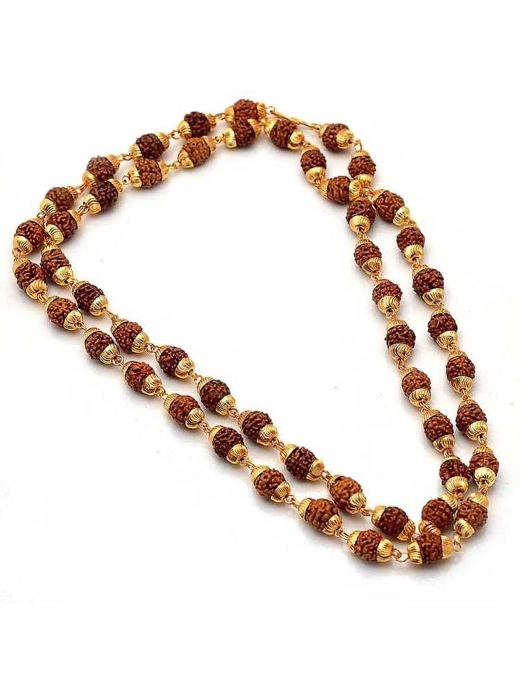 Jewar Mandi Unisex Gold-Toned & Brown Gold-Plated Antique Chain