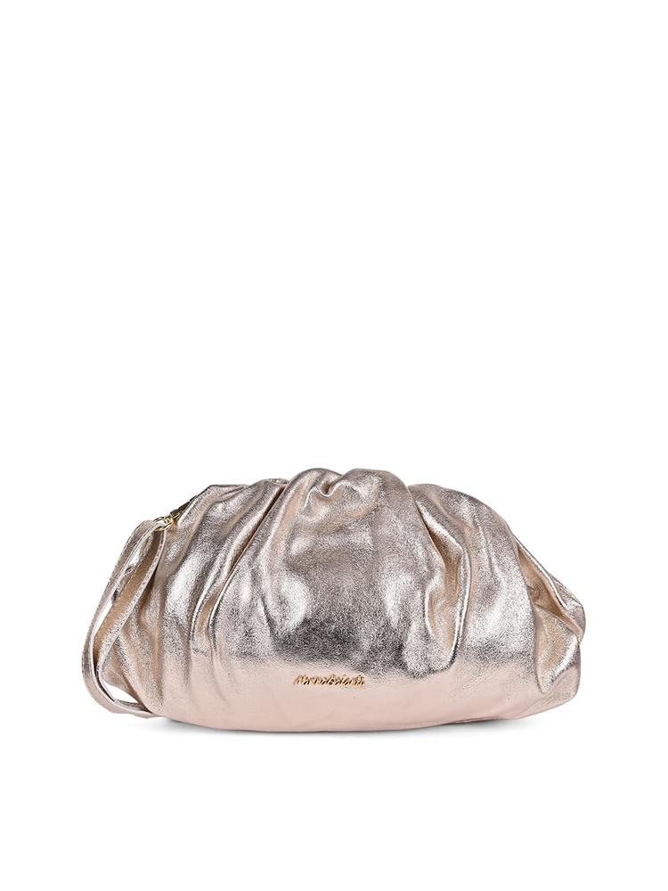 Marina Galanti Rose Gold PU Bucket Sling Bag with Fringed