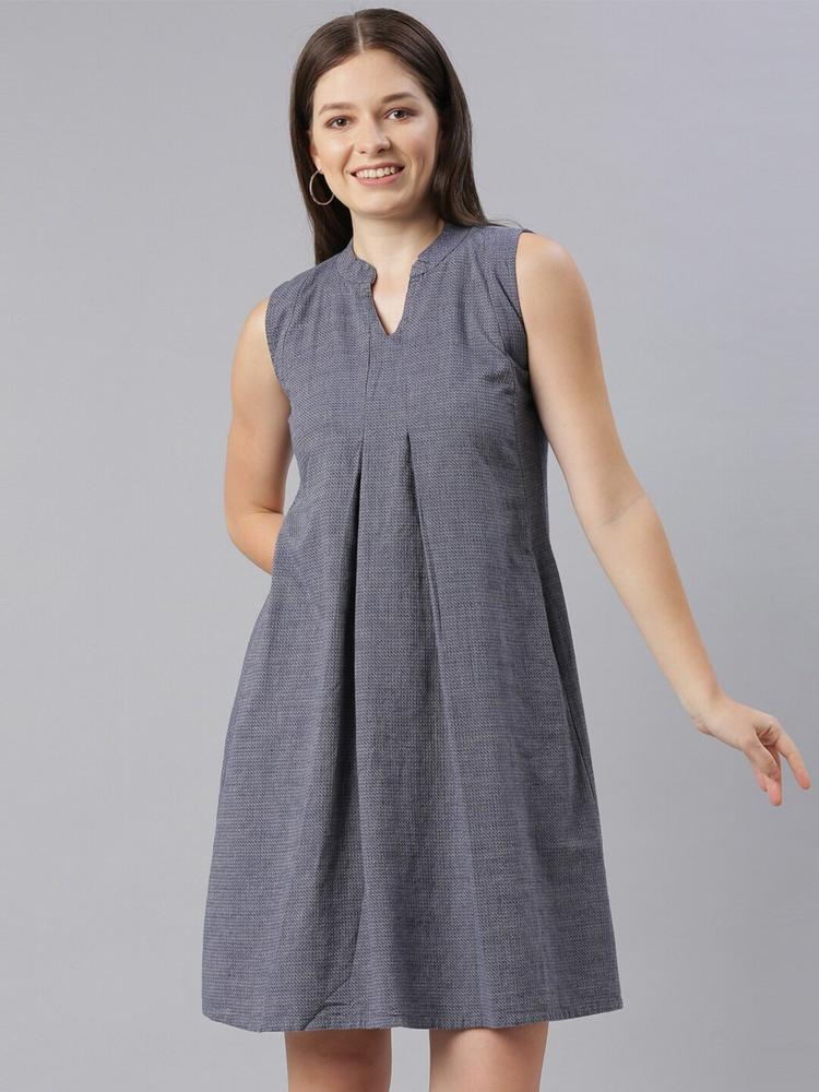 ZHEIA Grey A-Line Dress