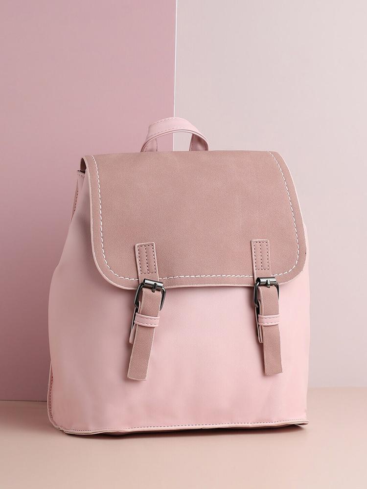 HAUTE SAUCE by Campus Sutra Women Pink Backpack